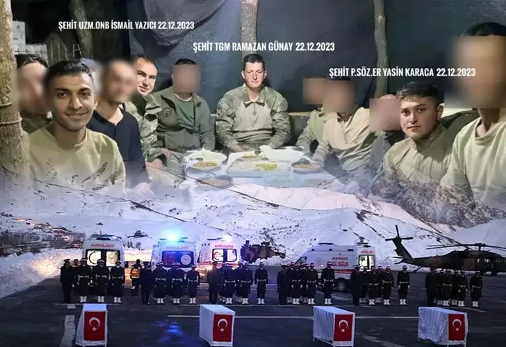 Aynı sofrada 4 şehit asker! Türkiye’nin yüreğini yakan fotoğraf karesi
