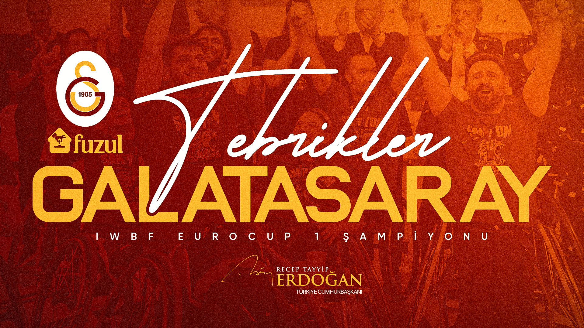 Cumhurbaşkanı Erdoğan’dan Galatasaray Fuzul Tekerlekli Sandalye Basketbol Takımı’na tebrik…